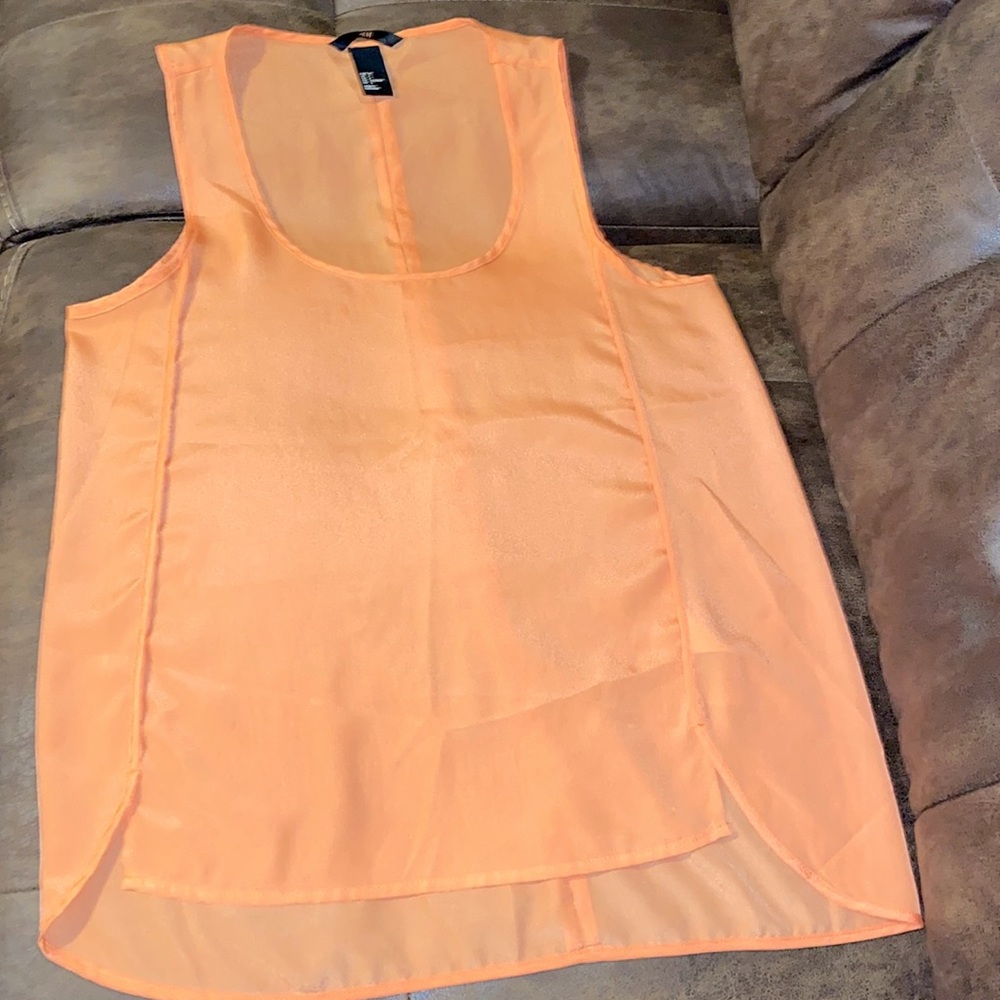 ⭐️5/$10⭐️H&M Orange Sheer Top